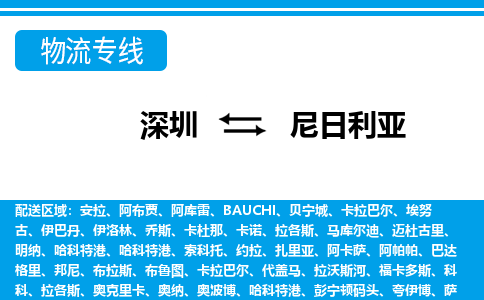 深圳到尼日利亚物流专线-深圳至尼日利亚货运公司-COD小包跨境物流